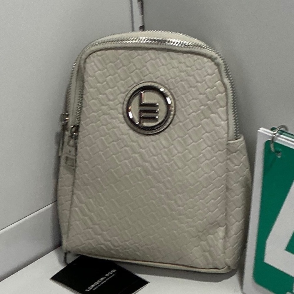 London Fog Broadway Woven Sling Bag Stone Cream LFH24757-STON